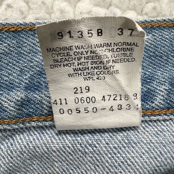 Levi’s 550 Relaxed Fit Jeans Men’s 36x30 (Actual 32x28.5) Blue Y2K Grunge - Picture 9 of 13